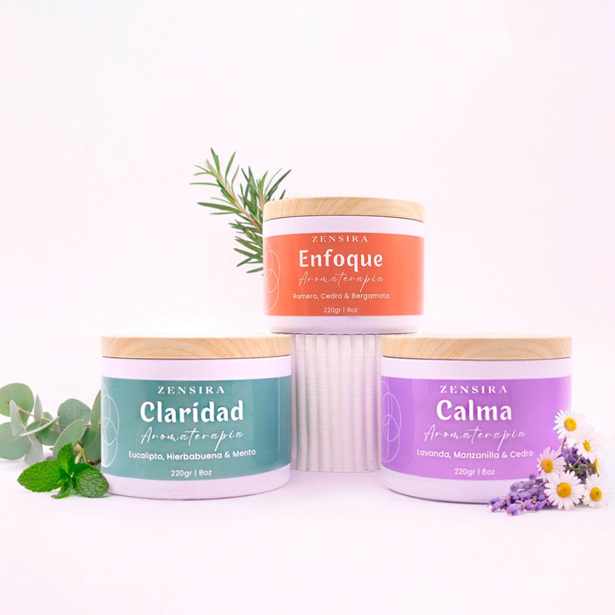 Trilogía Zen | Kit de Aromaterapia (Set de 3 Velas)