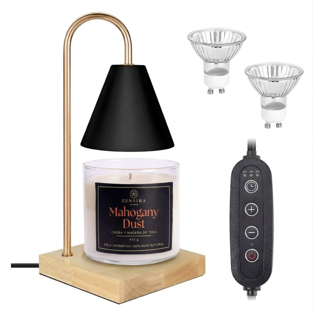Lámpara derretidora con vela Zensira Mahogany Dust
