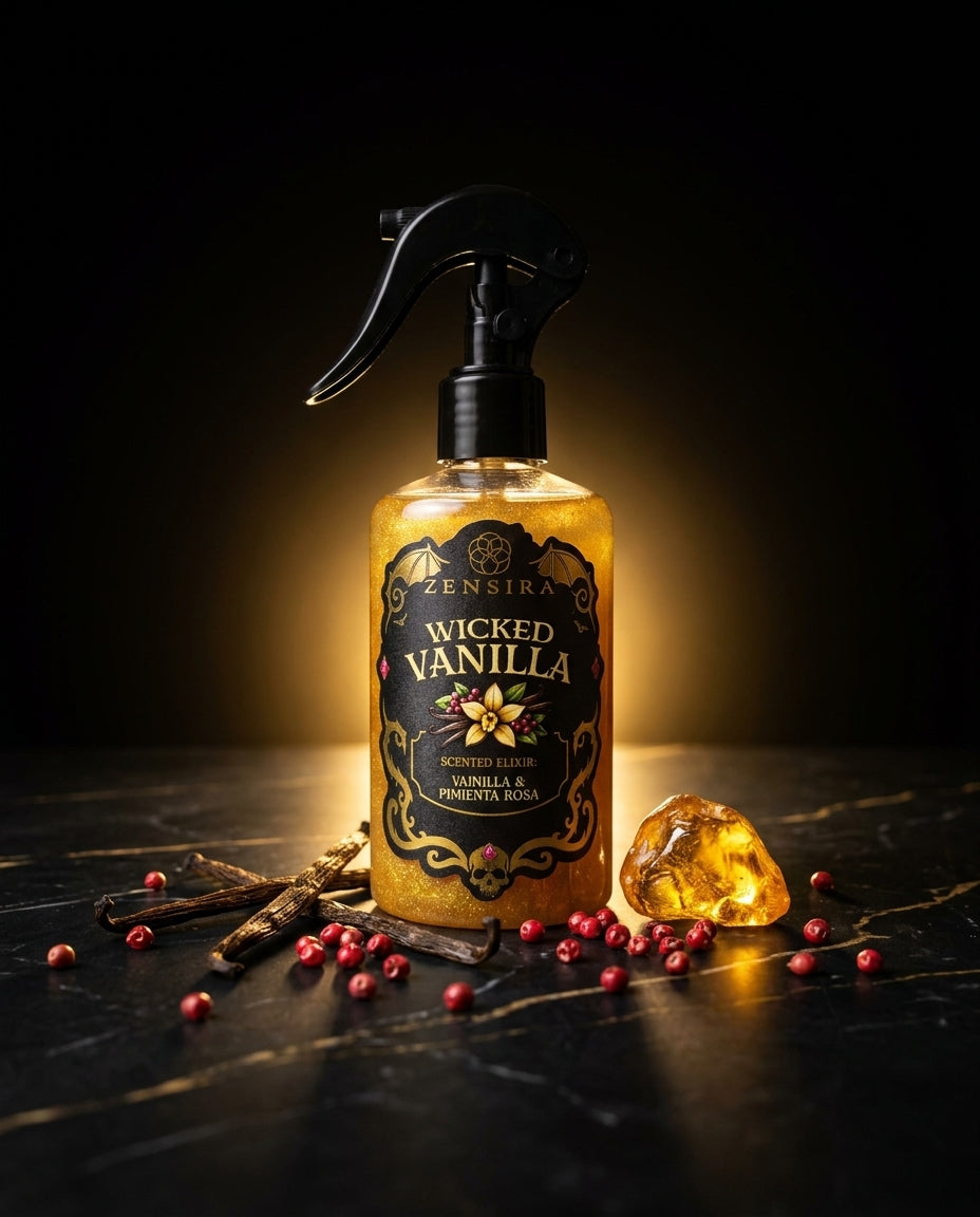 Wicked Vanilla ambientado con vainilla, pimienta rosa y ámbar